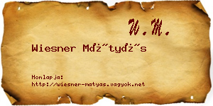 Wiesner Mátyás névjegykártya